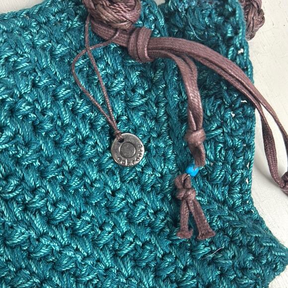 Sakroots Green and Brown Shoulder Bag with Bohemian Knit Design - Picture 2 of 10